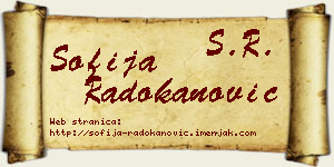 Sofija Radokanović vizit kartica